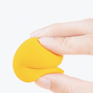 Éponge de <span class=keywords><strong>maquillage</strong></span> douce en forme de mangue, sans latex, série fruits, avec étiquette privée multicolore, marque OEM - Product Image 5