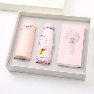 Ensemble Cadeau de Noël et de la Saint-Valentin de Haute Qualité pour Femmes : Tasse Isotherme, Mini Ventilateur et Parapluie – Personnalisable avec Logo – En Stock - Product Image 6