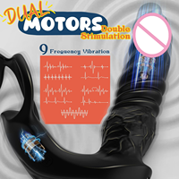 Vibromasseur anal télescopique 3-en-1 avec contrôle par application, plug anal et masseur de prostate pour hommes adultes