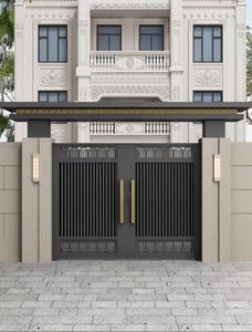 Hiện Đại Nhà Thiết Kế Điện Vườn Cửa Nhôm Kim Loại Cửa Trượt 3D Mô Hình Áp Lực Điều Trị Tự Nhiên Hàng Rào <span class=keywords><strong>Trellis</strong></span> Cửa - Product Image 4