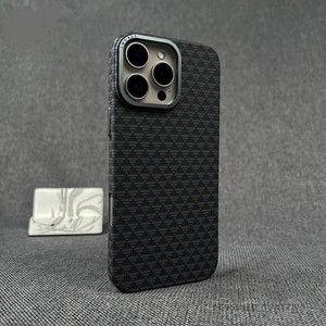 เคสโทรศัพท์ลายทอใยอะรามิดสำหรับ iPhone 15 16 17 18Pro Max ขอบกล้องโลหะ ป้องกันรอยนิ้วมือ กันกระแทก - Product Image 6