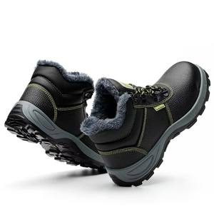 JIANKUN CE SBP Veiligheidsschoenen Waterdicht Geperst Runderleer Antislip Winter Buitenwerk Constructiewerk Zool Stalen Neus voor Heren - Product Image 4