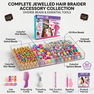 Kit per Acconciature Fai-da-Te AiJH, Regalo per le Feste, Styler per Capelli con Perline Colorate, Strumenti per lo Styling dei Capelli - Product Image 5