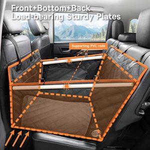 Siège auto pour <span class=keywords><strong>chien</strong></span> de haute qualité, très populaire, imperméable et pliable, avec fenêtre en maille respirante et fond rigide réglable. - Product Image 2
