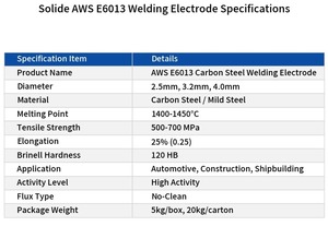 <span class=keywords><strong>Electrodo</strong></span> <span class=keywords><strong>de</strong></span> Soldadura E6013 AWS J421 <span class=keywords><strong>de</strong></span> <span class=keywords><strong>1</strong></span>/8'' (3.2mm) para Acero Suave, Venta al por Mayor para el Mercado Brasileño - Product Image 3