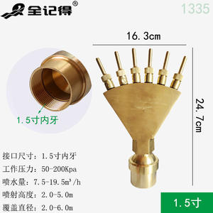 Boquilla de Fuente de Agua con Forma de Cola de Fénix en Tamaños de 1 Pulgada, 1.5 Pulgadas y 2 Pulgadas, Boquilla de Cola de Pavo Real que Despliega su Cola en Forma de Abanico - Product Image 3