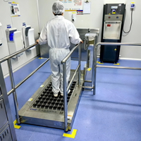 Machine de nettoyage en profondeur des semelles de chaussures en acier inoxydable 304 pour les entrées de salles blanches industrielles