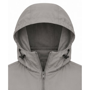 Veste coupe-vent en toile pour homme, de haute qualité, à capuche, pour l'hiver, design personnalisé, imperméable, logo personnalisé sur le devant - Product Image 5
