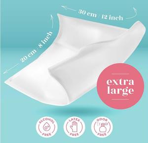 Lingettes pour le corps personnalisées (5 paquets) 50 lingettes de douche XL lingettes humides pré-humidifiées sans rinçage pour une douche rapide - Product Image 3