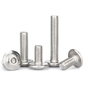 Tornillos Allen de Acero Inoxidable de Alta Calidad M2 M3 M4 M5 M6 con Cabeza de Champiñón, Tornillos de Cabeza Hexagonal Plana - Product Image 4