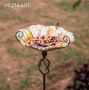 중국 핫셀 꽃 모양의 유리 벌새 피더 트레이 철 피더 홀더 금속 트레이 스테이크 - Product Image 2