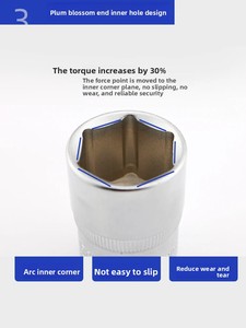 1/2 <strong>Hex</strong> <strong>Socket</strong> Wrench Ratchet 8-32mm <strong>Socket</strong> <strong>Head</strong> Set with Chrome Finish for Auto Repair OEM Customized - Product Image 2