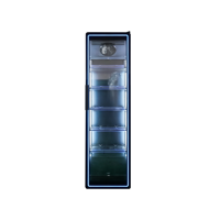 Réfrigérateur Commercial Vertical à Porte Simple pour Boissons, Vitrine Réfrigérée à Porte Vitrée avec Éclairage LED, Refroidissement par Ventilation, Contrôle Numérique, Sans Givre