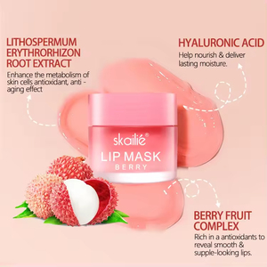 Nhãn hiệu riêng biểu tượng tùy chỉnh dâu tây Berry collagen giữ ẩm làm sáng môi dòng thạch môi Mặt nạ môi ngủ mặt nạ - Product Image 5