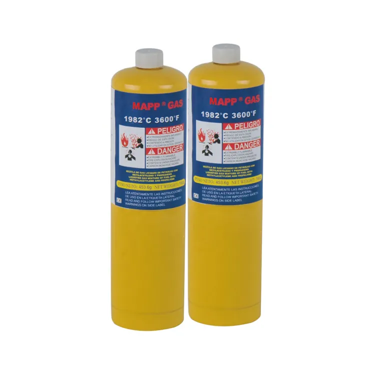 High Quality Mapp Gas for Welding and Brazing Wholesale map pro gas cylinder map gas bottle 14oz /16 oz