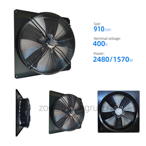 Ventilador axial de refrigeración ebmpapst W6D910-GA01-01 de 910 mm, 400 V CA, 2480 W, 5,4 A, 885 RPM para evaporadores y condensadores de aire acondicionado - Product Image 2