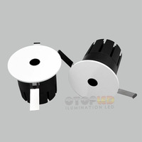 Lampu Sorot LED COB Bulat OTOP 12w15w18w24w untuk Showroom, Anti Silau, Rumah, Dapat Diredupkan, 9W, Lampu Sorot Tersembunyi di Langit-langit Dalam Ruangan