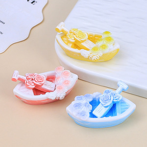 Accesorios DIY hechos a mano con diseño de barco de flores tridimensional, materiales de resina y pegamento cremoso <span class=keywords><strong>para</strong></span> pequeños accesorios. - Product Image 2