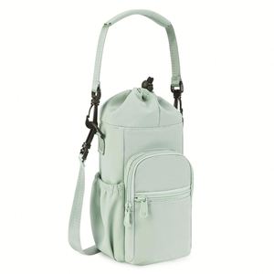 Bolsa de Transporte para Botella de Poliéster Aislada Personalizada con Funda para Teléfono Móvil, Bolso Bandolera, Accesorios para Caminar, Deportes y Senderismo - Product Image 2