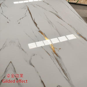 2 mét không thấm nước PVC Panel tường cho TV nền trang trí nội thất chống cháy UV ban đá nhựa cho phòng khách sạn nội thất - Product Image 2