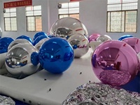 Ballon géant coloré réfléchissant en PVC arc-en-ciel, ballon gonflable doré bleu, boule miroir violette pour la décoration d'événements et de festivals