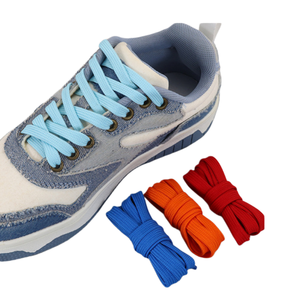 Lacets plats creux double couche en polyester 8MM personnalisés et colorés - Lacets pour baskets, chaussures en toile, skateboard, décontractées, vente en gros - Product Image 3