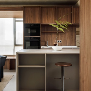 These Handcrafted <b>Vintage</b> Kitchen <b>Cabinets</b> Feature Storage Units with Elegant Sculpted Frames That Exude a Sense of Luxury - Product Image 2