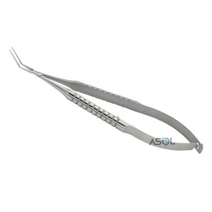 Forceps Lurus baja tahan karat Capsulorhexis dengan tangkai 12mm instrumen oftalmik - Product Image 5