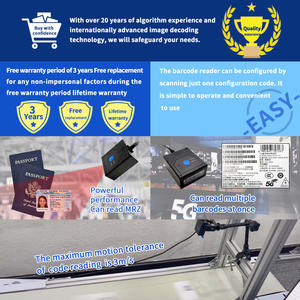 قارئ Cmos QR EMT6432Pro MRZ OCR ماسح الباركود المثبت الثابت محطة طرفية - Product Image 2