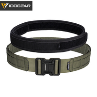 Ceinture tactique IDOGEAR 2 pouces en nylon découpé au laser, boucle métallique à dégagement rapide, ceinture de combat Molle pour homme