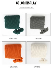 <span class=keywords><strong>Plaid</strong></span> tissé <span class=keywords><strong>blanc</strong></span> plus grand <span class=keywords><strong>avec</strong></span> pampilles décoratives, couverture tricotée, <span class=keywords><strong>plaid</strong></span> gris pour lit King Size, canapé simple, taille - Product Image 3
