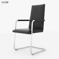 Chaise de bureau de direction haut de gamme en cuir PU moderne, ergonomique, pour visiteurs, usage commercial, école, salon