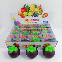 Nouveau produit : Jouet à presser en forme de mangoustan, en blocs de construction, fruit simulé, rebond lent, jouet anti-stress malléable