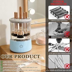 Portable USB Electric <b>Makeup</b> Brush Cleaner Machine Automatic Cosmetic Brush Cleaning <b>Tool</b> - Product Image 4