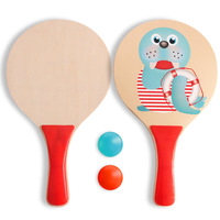 Exercice de sport Logo personnalisé Raquette de tennis de plage en bois Jeu de balle à pagaie pour jouer en plein air