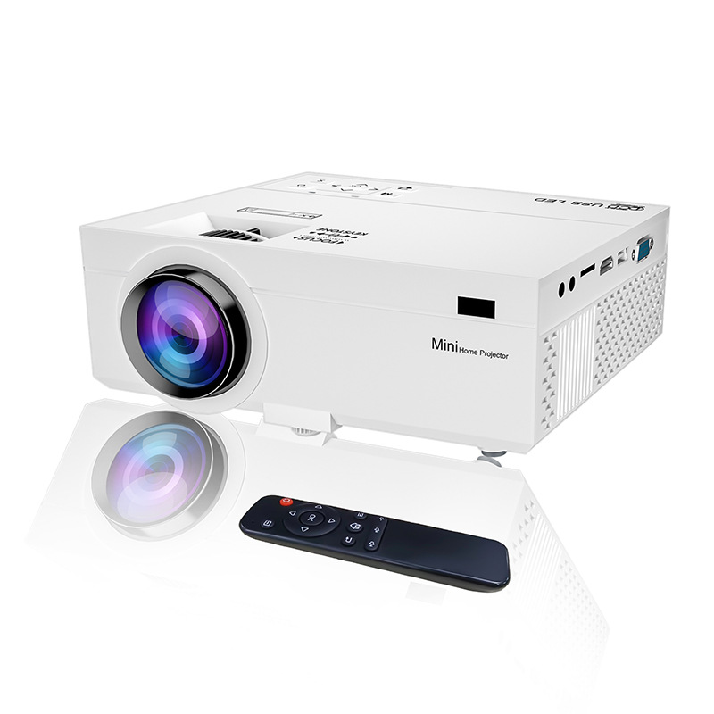 Proyector LCD de 1080P, 6000 lúmenes HD 4K, Mini proyector portátil para cine en casa, teléfono Android, misma pantalla, proyector pequeño HD