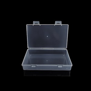 Transparent PP Tool Storage Box 14.5cm Rectangular Covered Desktop Organizer For Stationery Hardware Parts Mobile Phone - Product Image 1