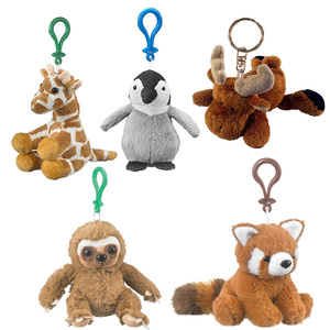 Giocattoli promozionali del portachiavi dell'animale farcito molle su ordinazione dell'<span class=keywords><strong>orso</strong></span> dell'alce marrone della mascotte promozionale Mini - Product Image 5