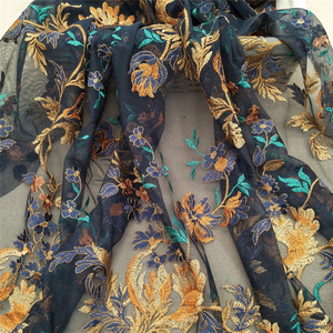 Ren Thêu Hoa Nhiều Màu Màu Vàng Vàng Lưới Đen Thiết Kế Bán Chạy 2023 - Product Image 5