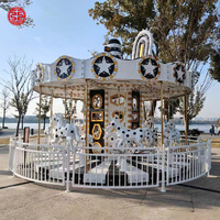 Manège de luxe à 16 places pour enfants, manège électrique de plein air de taille standard pour parcs d'attractions, fabricant