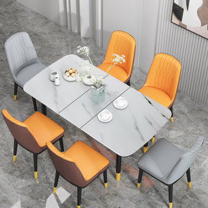 Vente directe d'usine, chaises de salle à manger modernes en cuir rembourré, prix de gros abordables - Product Image 4