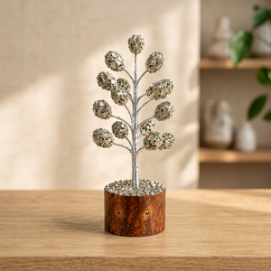 Árbol de la Fortuna de Pirita Natural de Perú Tallado a Mano, Decoración Feng Shui para Hogar u Oficina, Regalo de Sanación Reiki, Luz de Luna - Product Image 1