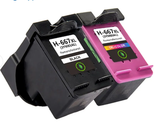 Cartucho de inyección de tinta de Color remanufacturado negro Premium Yelbes 667XL 667 XL para impresora <span class=keywords><strong>HP</strong></span> Deskjet Ink Advantage 1275 <span class=keywords><strong>2374</strong></span> 2375 - Product Image 1