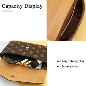 Baellerry Women's Crossbody Bag Coffee Floral Print 7 Inch Horizontal <b>Square</b> Cover Type Everyday Use - Product Image 1