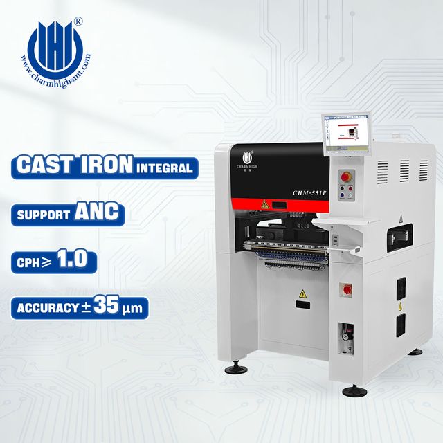 Low Cost Charmhigh CHM-551P 4-Head SMT Production Line Pump Motor Pick Place Machine for Electronics 1 Year Warranty Small