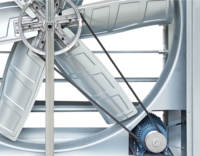 Ventilateur d'extraction d'air industriel mural GLF-3 à tailles variables, type boîte, avec volet, pour l'élevage avicole et la ventilation des serres