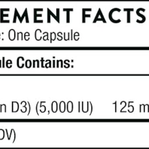 Complément Alimentaire Vitamine D3 5000 UI pour Adultes en Capsules pour la Santé des Os, des Dents, des Muscles et du Système Immunitaire - Product Image 2
