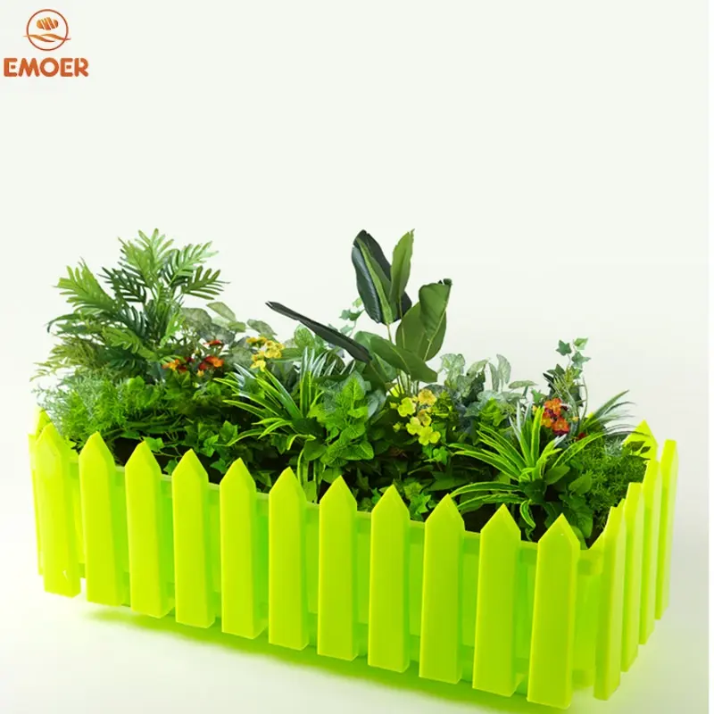Plastic flowerpot balcony rectangular fence pot