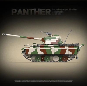 Chiến Tranh Thế Giới II Quân Đội Đức Panther Xe Tăng Moc Xây Dựng Khối Kỹ Thuật Đồ Chơi WW2 Quân Đội Xe Tăng 6 Người Lính Cho Quân Đội Fan - Product Image 6