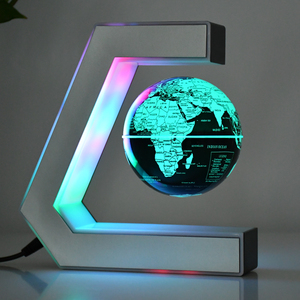 EK Mapa de la tierra del mundo globo giratorio Globo flotante magnético globo levitante magnético para decoración de escritorio educación geografía - Product Image 3